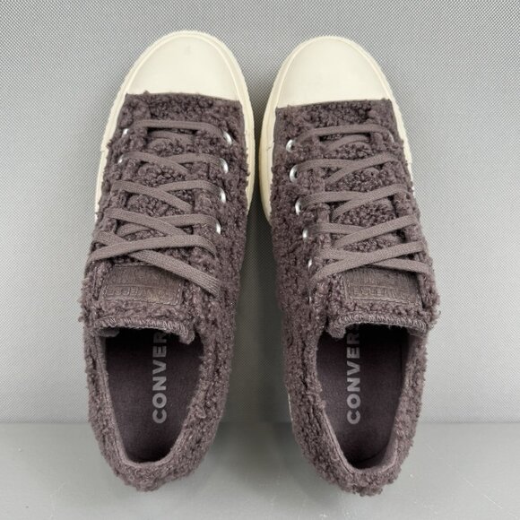 Converse Chuck Taylor All Star Platform Low Shoes Cozy Sherpa Violet Ore Women 7 - Picture 6 of 9